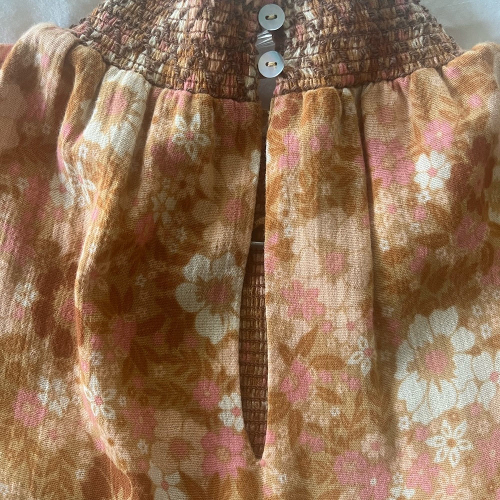 spell & the gypsy collective anne floral ruched midi dress EUC size M, lined - Picture 3 of 11
